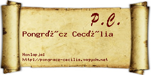 Pongrácz Cecília névjegykártya