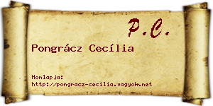 Pongrácz Cecília névjegykártya