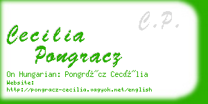 cecilia pongracz business card
